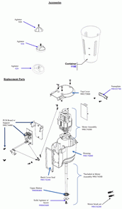 Diagram Diagram and Parts List for HMD300M-TH  Hamilton Beach Drink Mixer